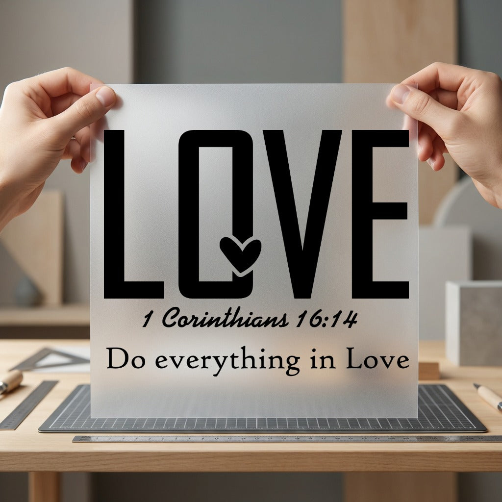 Love Corinthians Christian Diy Christian Faith Ready to Press DTF Transfer for Dtf