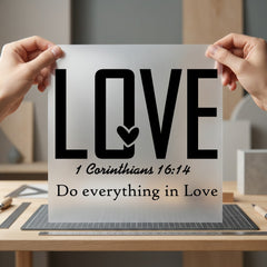 Love Corinthians Christian Diy Christian Faith Ready to Press DTF Transfer for Dtf
