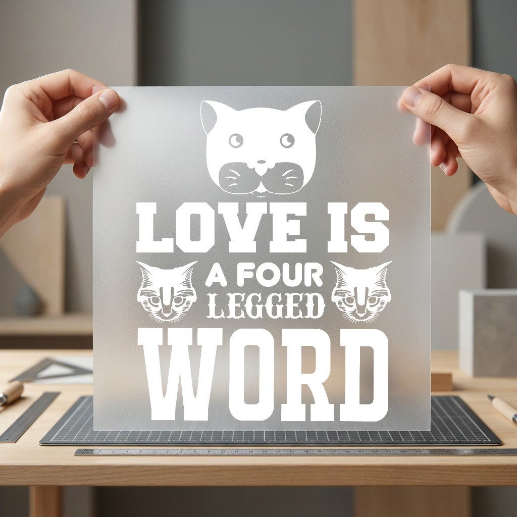 Love Four Legged Word Funny Sarcastic Ready to Press DTF Transfer for Dtf