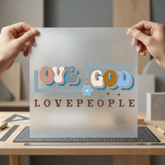 Love God People Retro Christian Faith Ready to Press DTF Transfer for Dtf