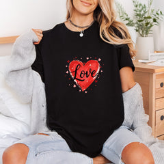 Love Heart Romantic Script Valentine Aesthetic Ready to Press DTF Transfer for Dtf
