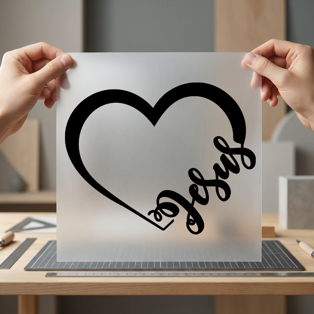 Love Jesus Heart Faith-inspired Christian Faith Ready to Press DTF Transfer for Dtf