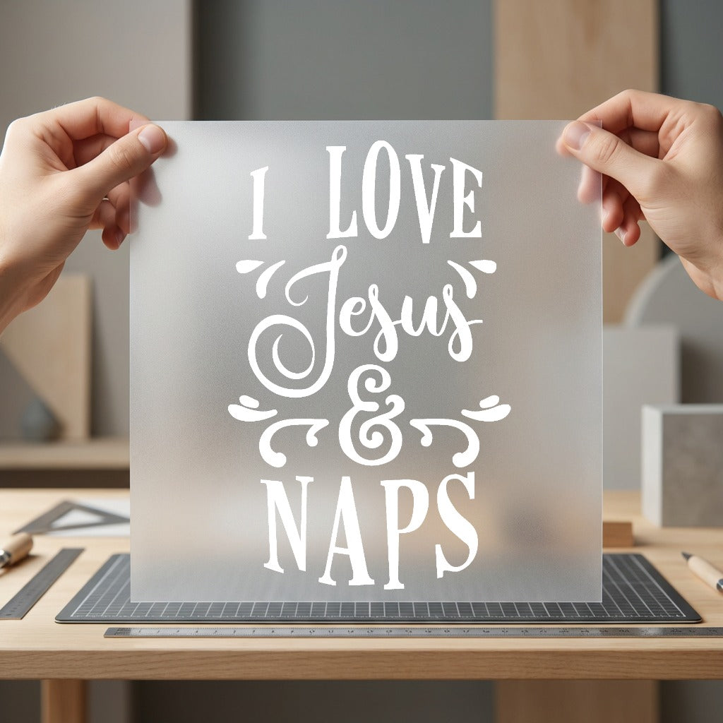 Love Jesus Naps Script Christian Faith Ready to Press DTF Transfer for Dtf
