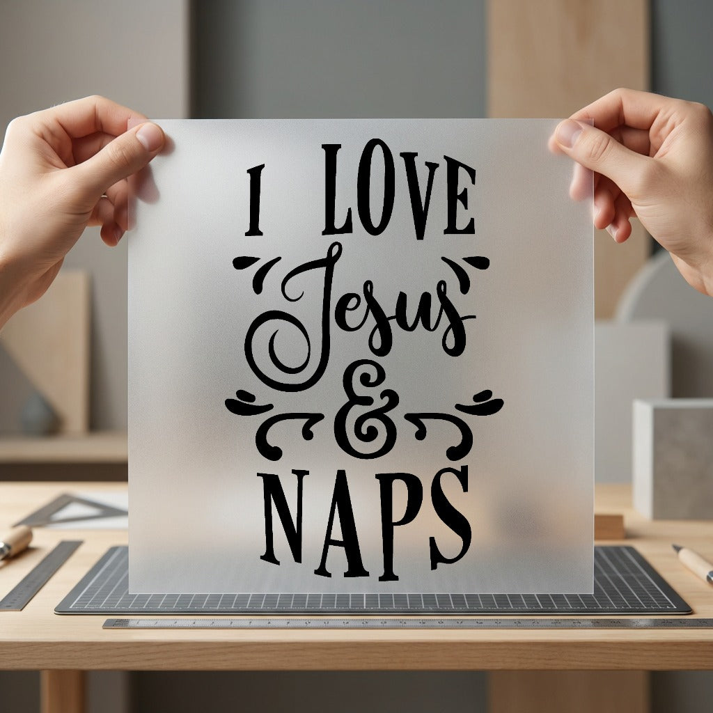 Love Jesus Naps Script Christian Faith Ready to Press DTF Transfer for Dtf