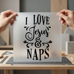 Love Jesus Naps Script Christian Faith Ready to Press DTF Transfer for Dtf