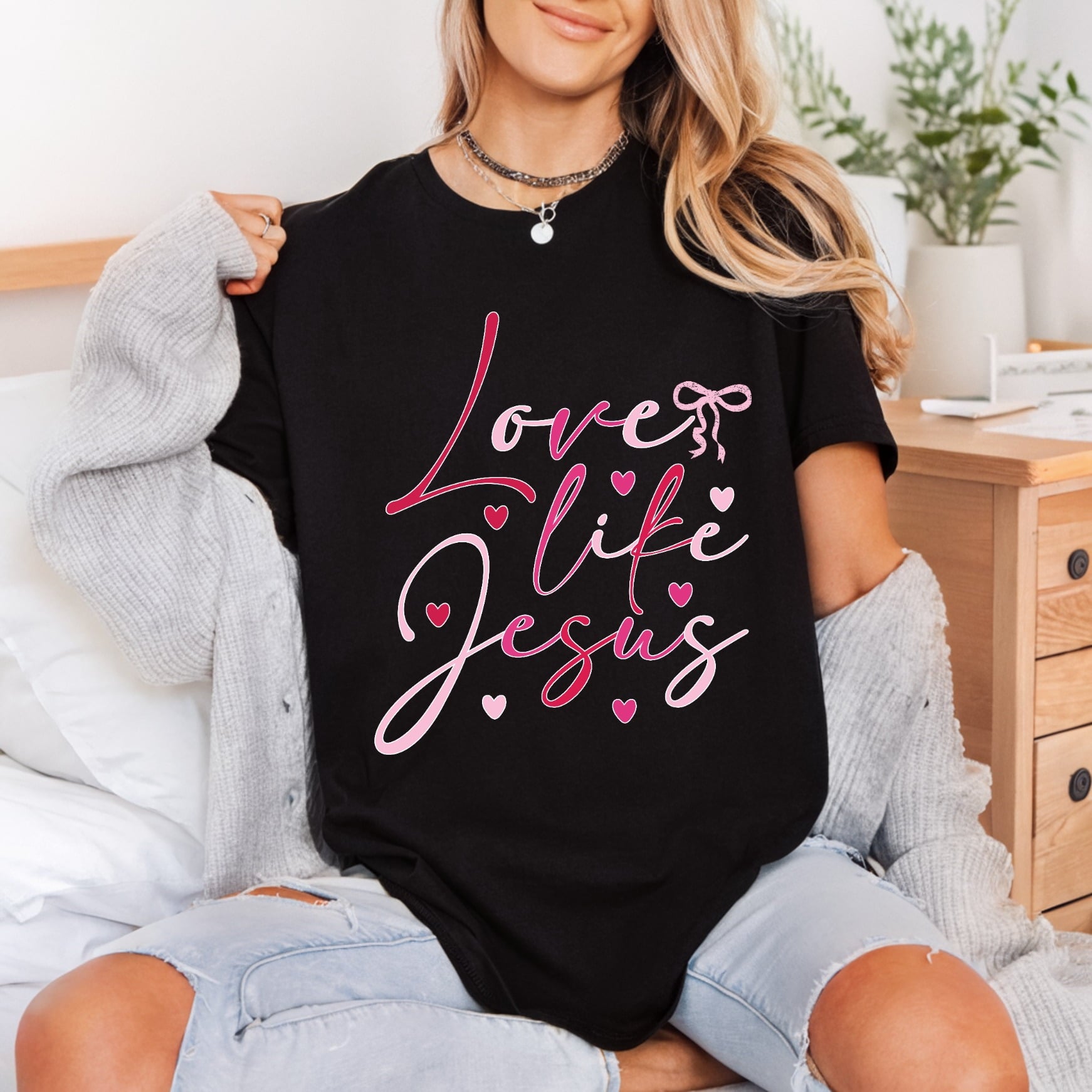 Love Life Jesus Faith-inspired Christian Faith Ready to Press DTF Transfer for Dtf