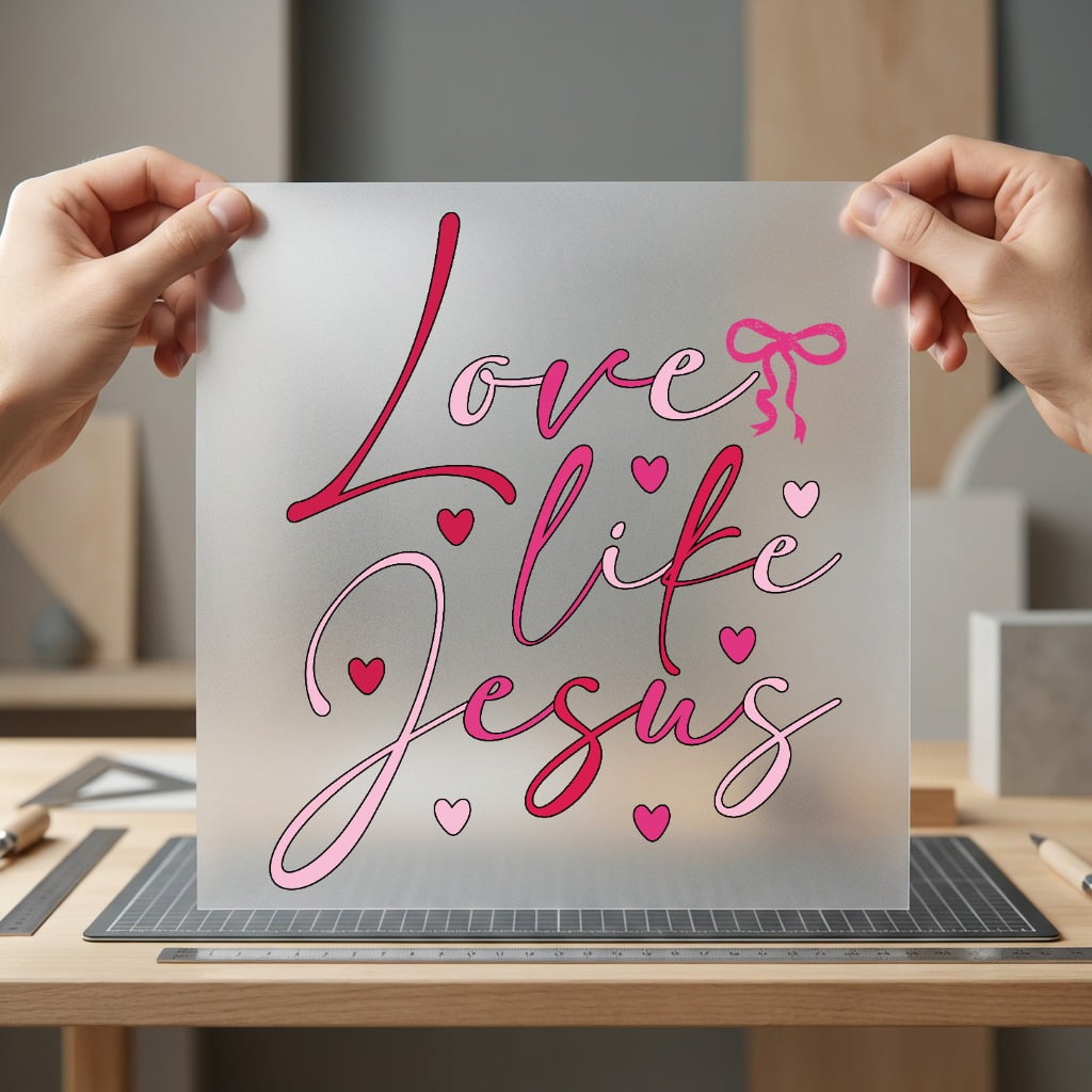 Love Life Jesus Faith-inspired Christian Faith Ready to Press DTF Transfer for Dtf