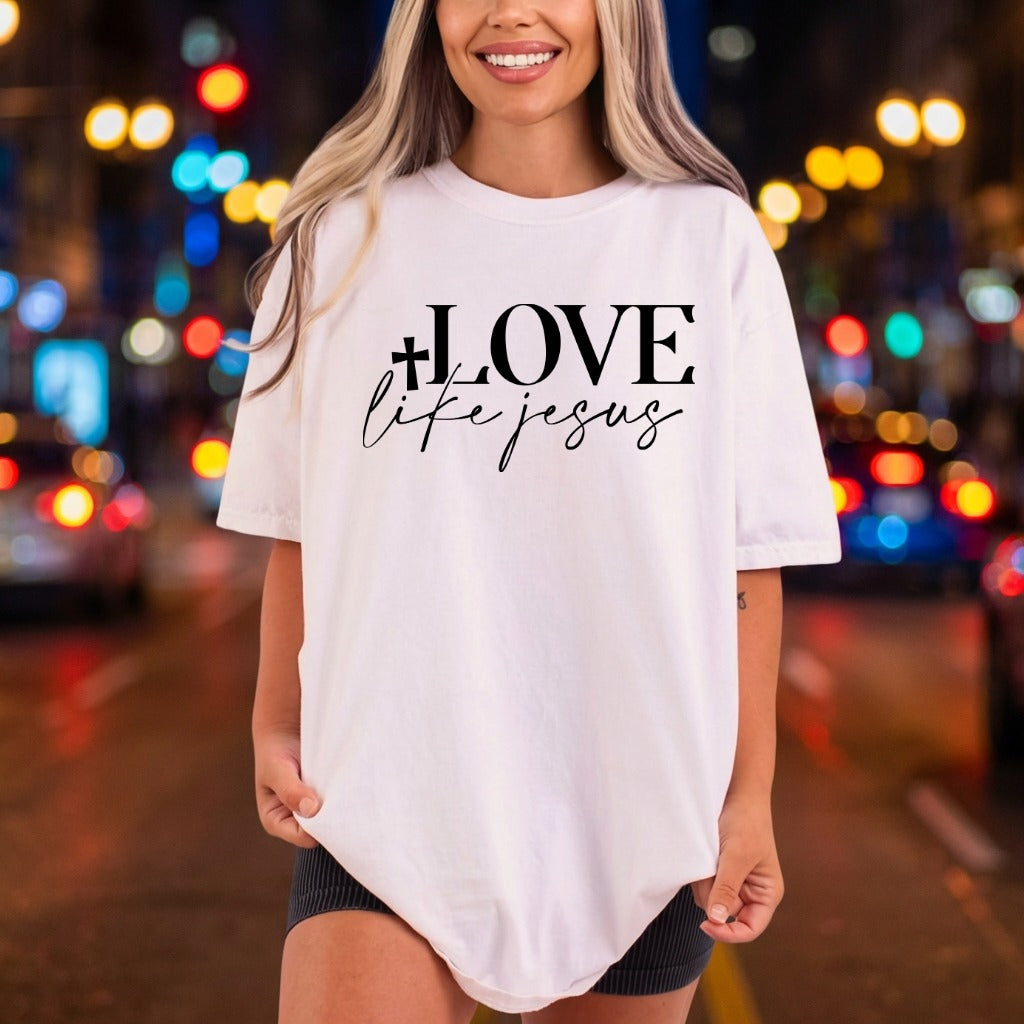 Love Like Jesus Cross Christian Faith Ready to Press DTF Transfer for Dtf
