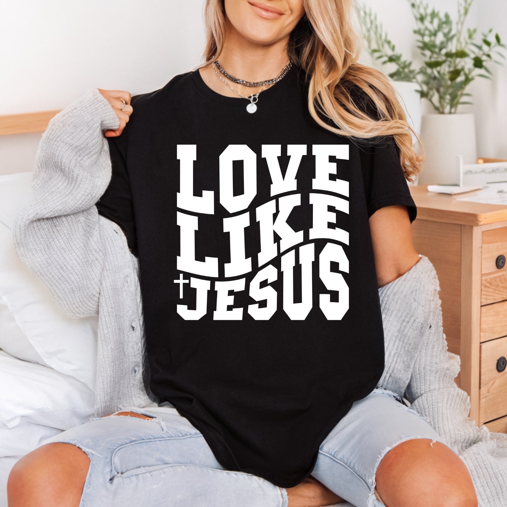 Love Like Jesus Distorted Christian Faith Ready to Press DTF Transfer for Dtf