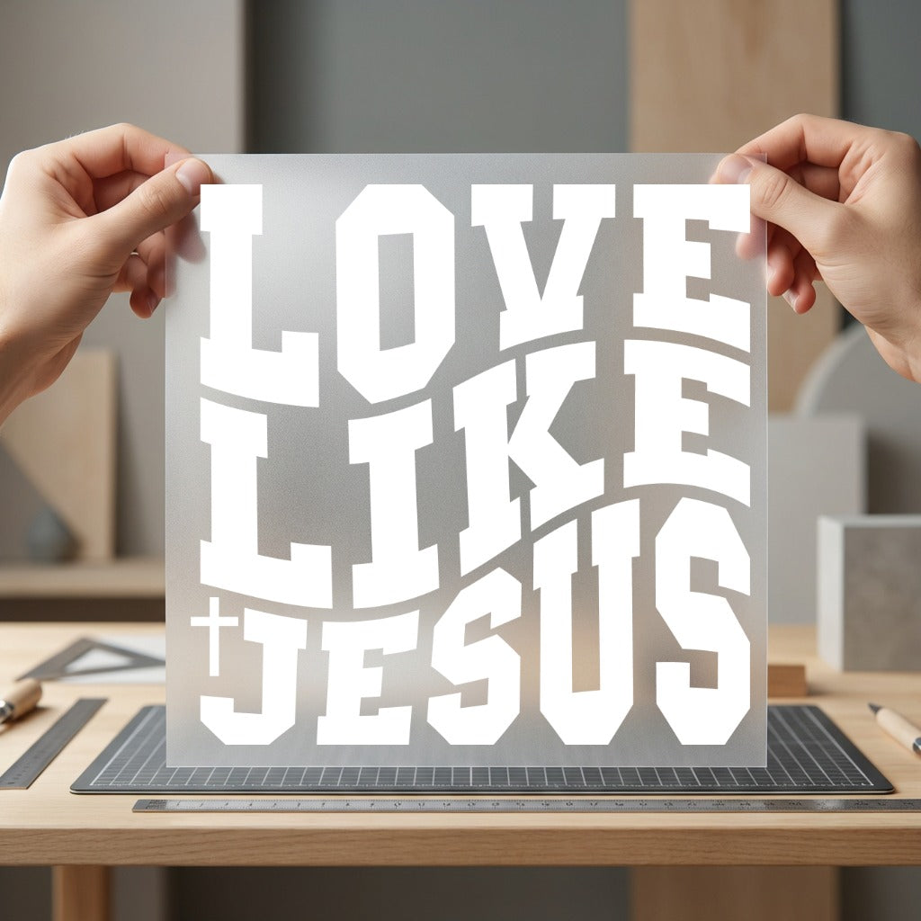 Love Like Jesus Distorted Christian Faith Ready to Press DTF Transfer for Dtf