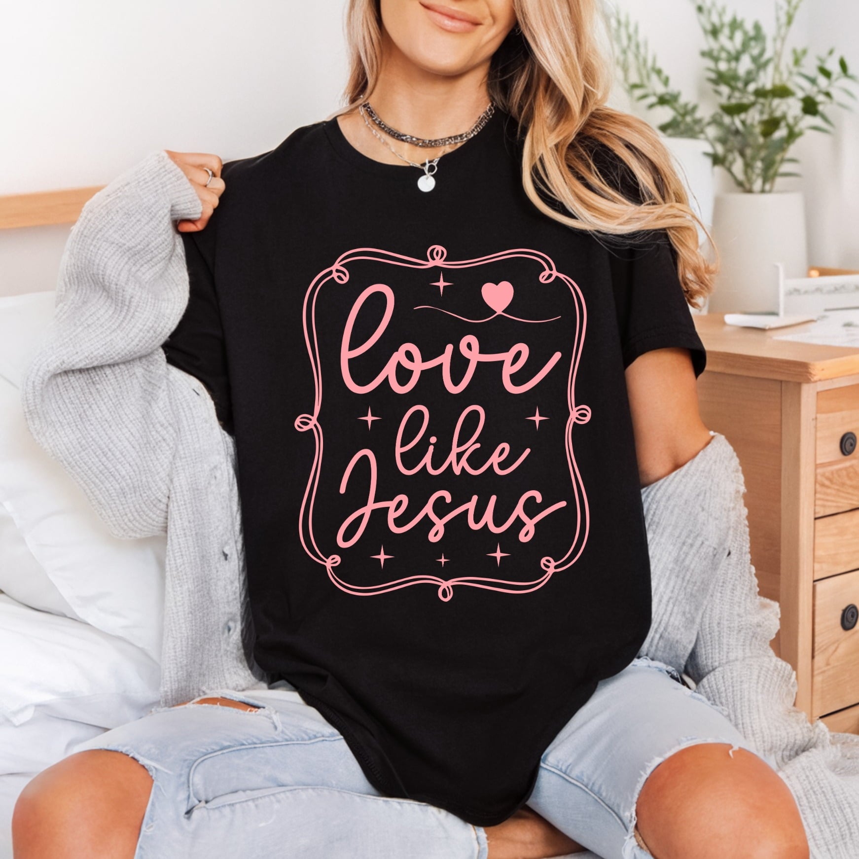 Love Like Jesus Faith-inspired Christian Faith Ready to Press DTF Transfer for Dtf