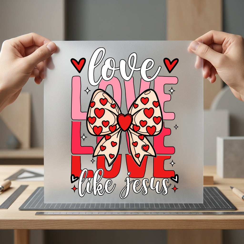 Love Like Jesus Faith-inspired Christian Faith Ready to Press DTF Transfer for Dtf