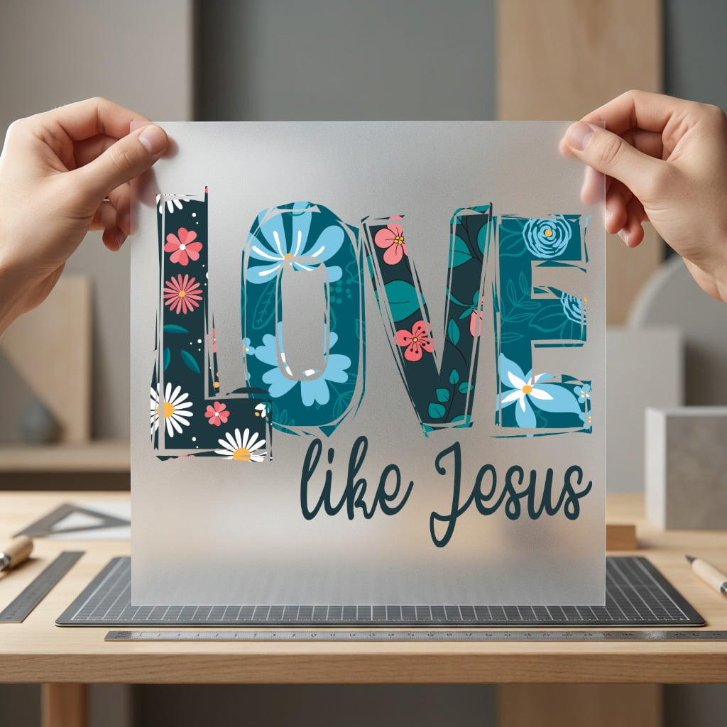 Love Like Jesus Floral Christian Faith Ready to Press DTF Transfer for Dtf
