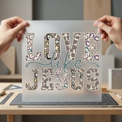 Love Like Jesus Leopard Christian Faith Ready to Press DTF Transfer for Dtf