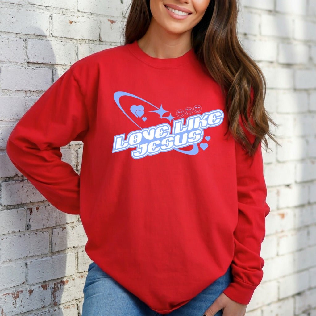 Love Like Jesus | Retro Christian Aesthetic Sweatshirt - Luckets.com