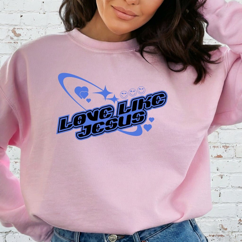Love Like Jesus | Retro Christian Aesthetic Sweatshirt - Luckets.com