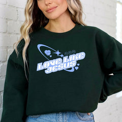 Love Like Jesus | Retro Christian Aesthetic Sweatshirt - Luckets.com