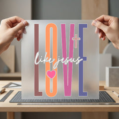 Love Like Jesus Retro Christian Faith Ready to Press DTF Transfer for Dtf