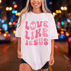 Love Like Jesus Retro Christian Faith Ready to Press DTF Transfer for Dtf