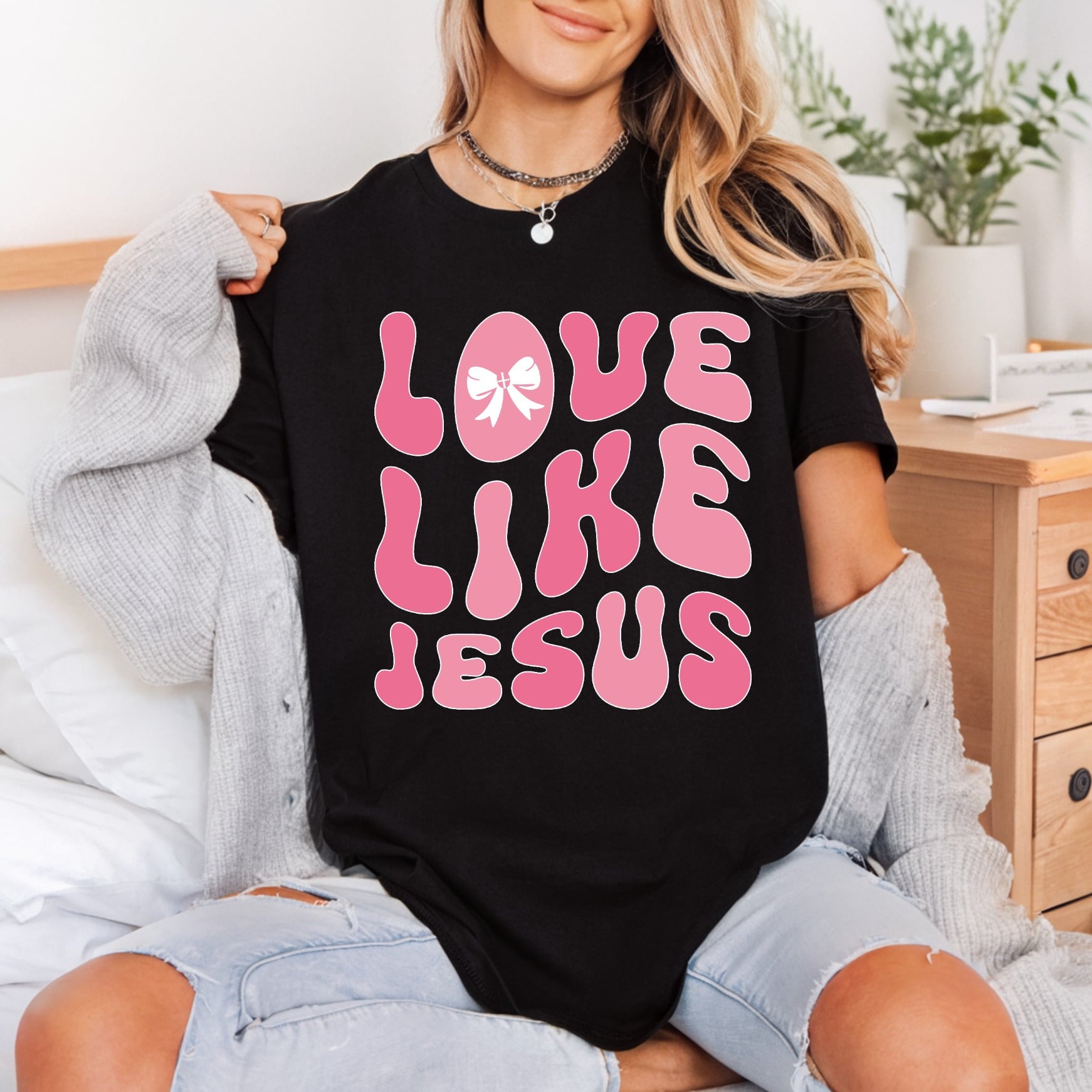 Love Like Jesus Retro Christian Faith Ready to Press DTF Transfer for Dtf