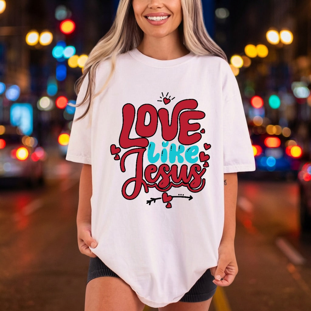 Love Like Jesus Retro Christian Faith Ready to Press DTF Transfer for Dtf