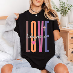 Love Like Jesus Retro Christian Faith Ready to Press DTF Transfer for Dtf