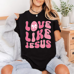 Love Like Jesus Retro Christian Faith Ready to Press DTF Transfer for Dtf