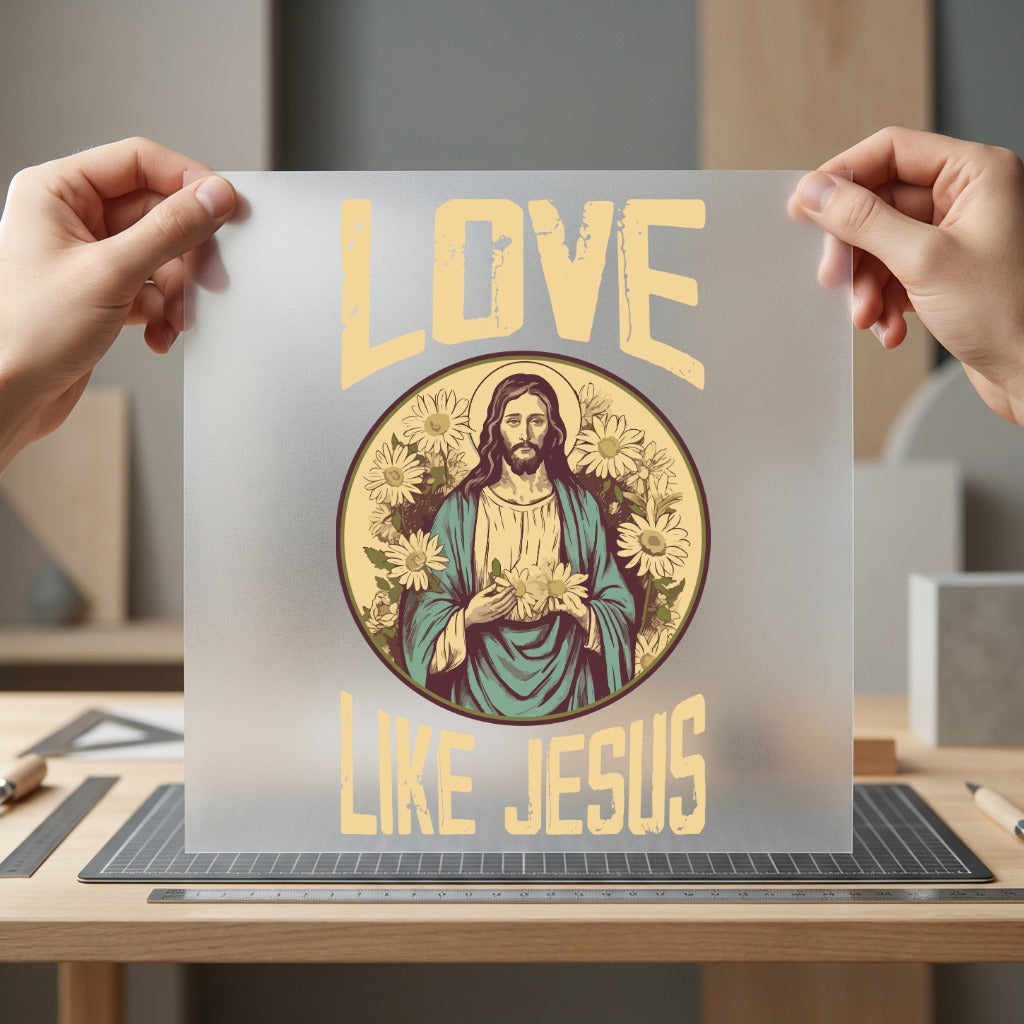 Love Like Jesus Retro Christian Faith Ready to Press DTF Transfer for Dtf