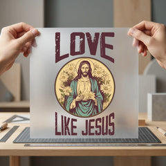 Love Like Jesus Retro Christian Faith Ready to Press DTF Transfer for Dtf