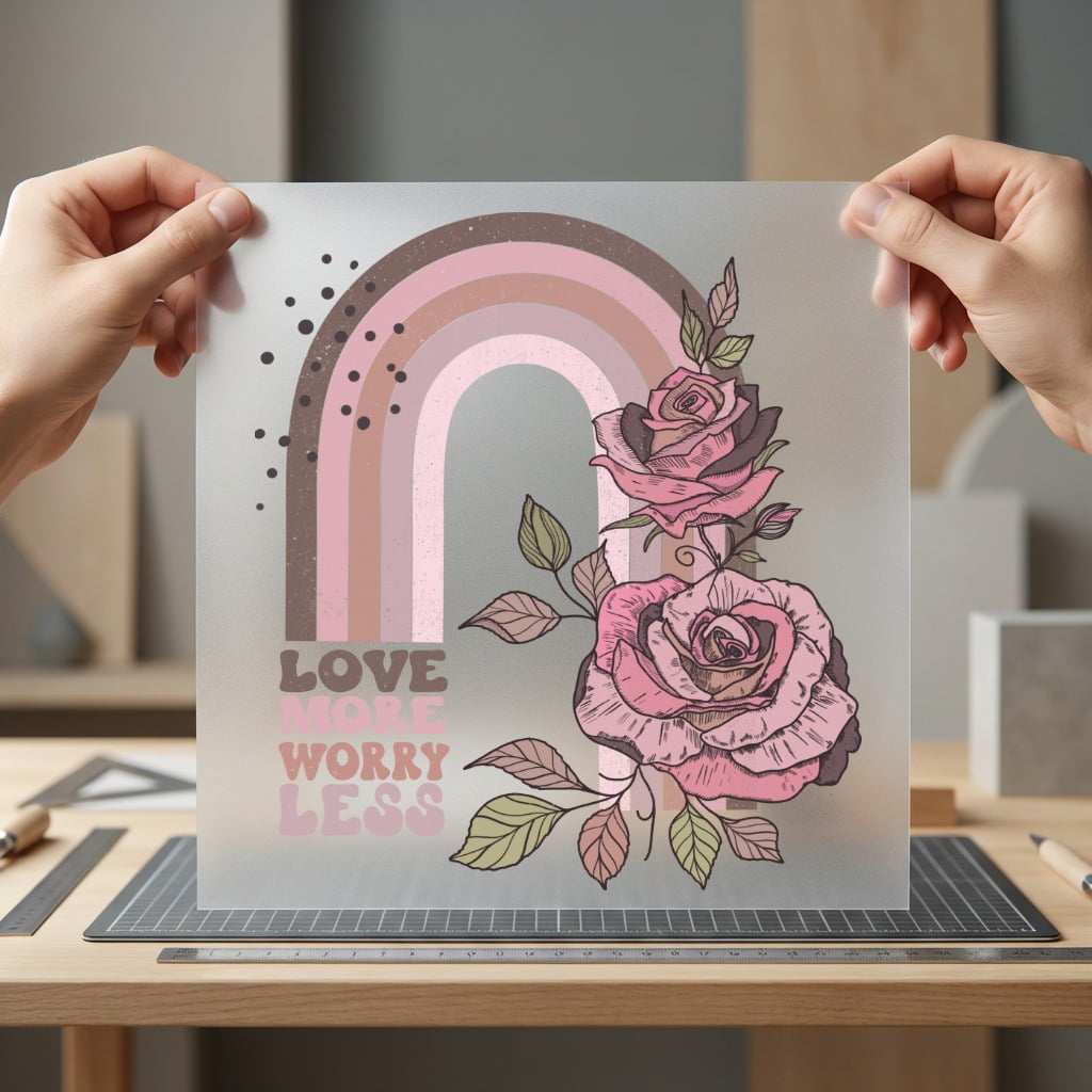 Love More Worry Less Vintage Retro Ready to Press DTF Transfer for Dtf