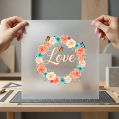 Love Never Fails Wreath Christian Faith Ready to Press DTF Transfer for Dtf