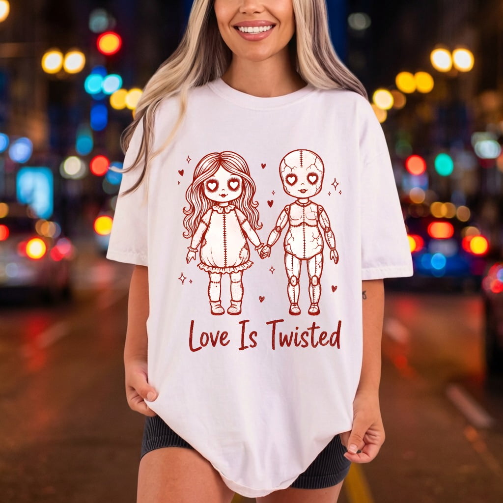 Love Twisted Spooky Diy Halloween Valentine Ready to Press DTF Transfer for Dtf