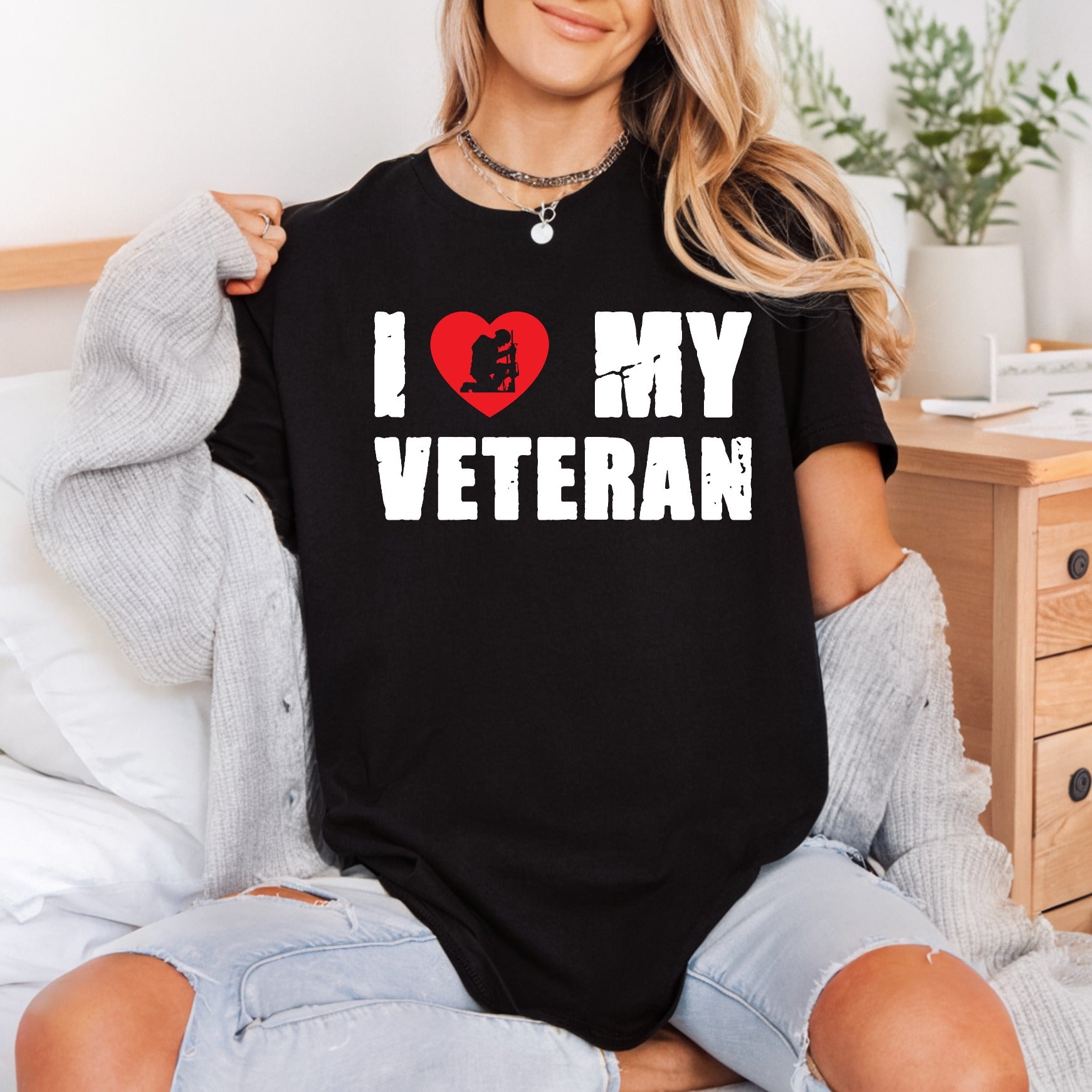 Love Veteran Patriotic Diy 4th Of July Patriotic Ready to Press DTF Transfer for Dtf