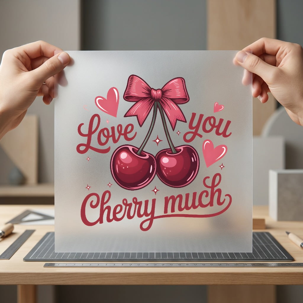 Love You Cherry Much Valentine Ready to Press DTF Transfer for Dtf