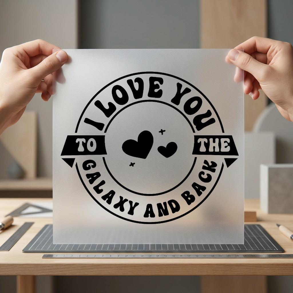 Love You Galaxy Retro Retro Ready to Press DTF Transfer for Dtf
