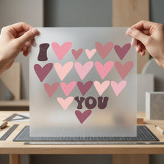 Love You Hearts Collage Valentine Vintage Ready to Press DTF Transfer for Dtf