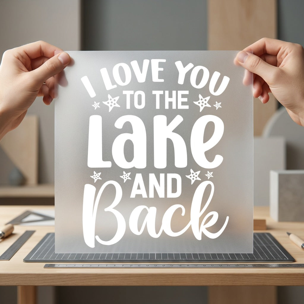 Love You Lake Back Valentine Camping Ready to Press DTF Transfer for Dtf