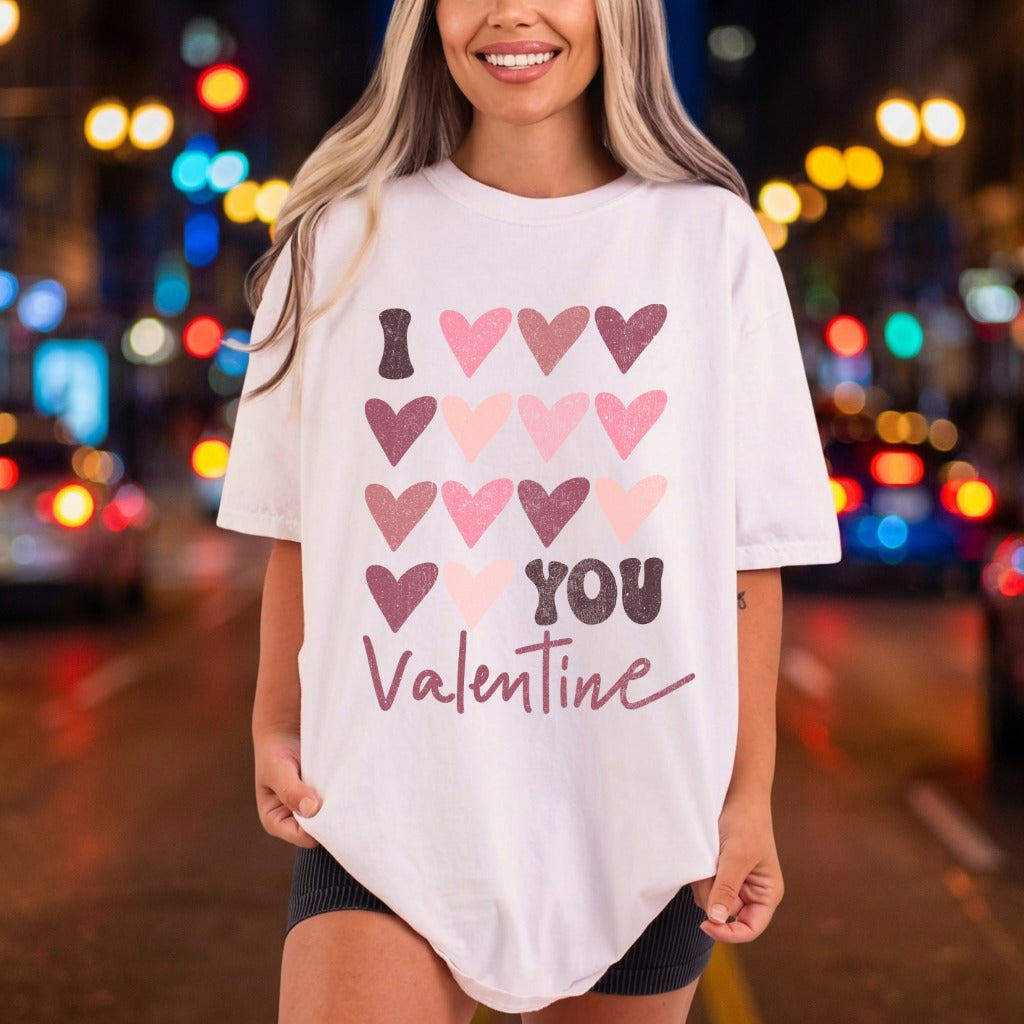 Love You Valentine Hearts Valentine Ready to Press DTF Transfer for Dtf