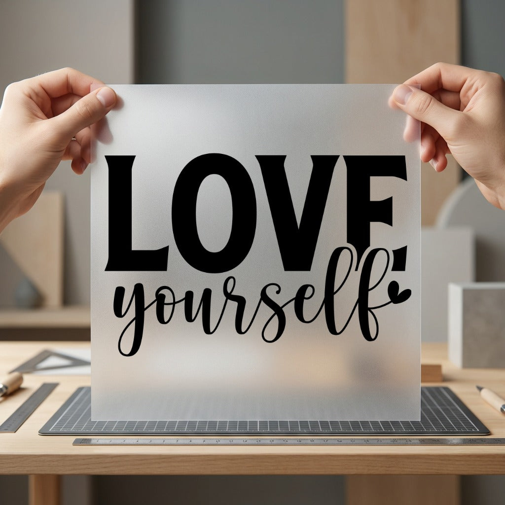 Love Yourself Motivational Script Aesthetic Ready to Press DTF Transfer for Dtf