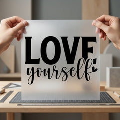 Love Yourself Motivational Script Aesthetic Ready to Press DTF Transfer for Dtf