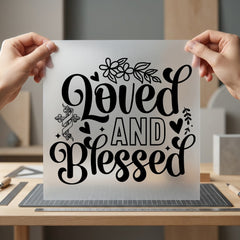 Loved Blessed Faith-inspired Diy Christian Faith Ready to Press DTF Transfer for Dtf