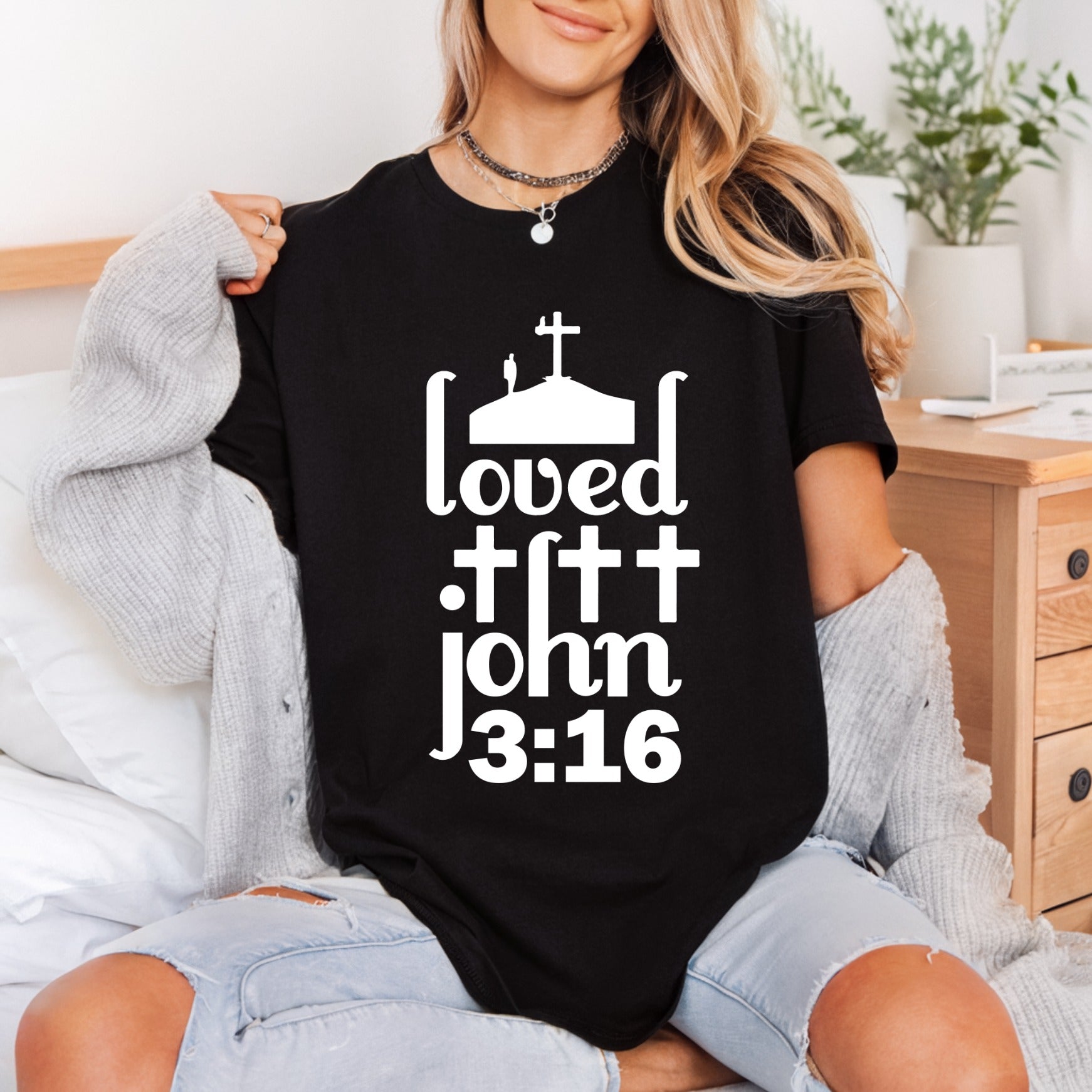 Loved John Christian Faith Christian Faith Ready to Press DTF Transfer for Dtf
