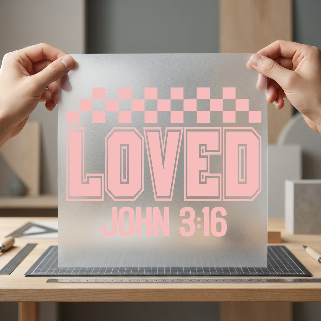 Loved John Collegiate Faith Christian Faith Ready to Press DTF Transfer for Dtf