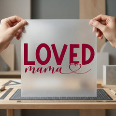 Loved Mama Pink Text Mom Mama Ready to Press DTF Transfer for Dtf