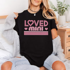 Loved Mini Retro Hearts Valentine Mom Ready to Press DTF Transfer for Dtf