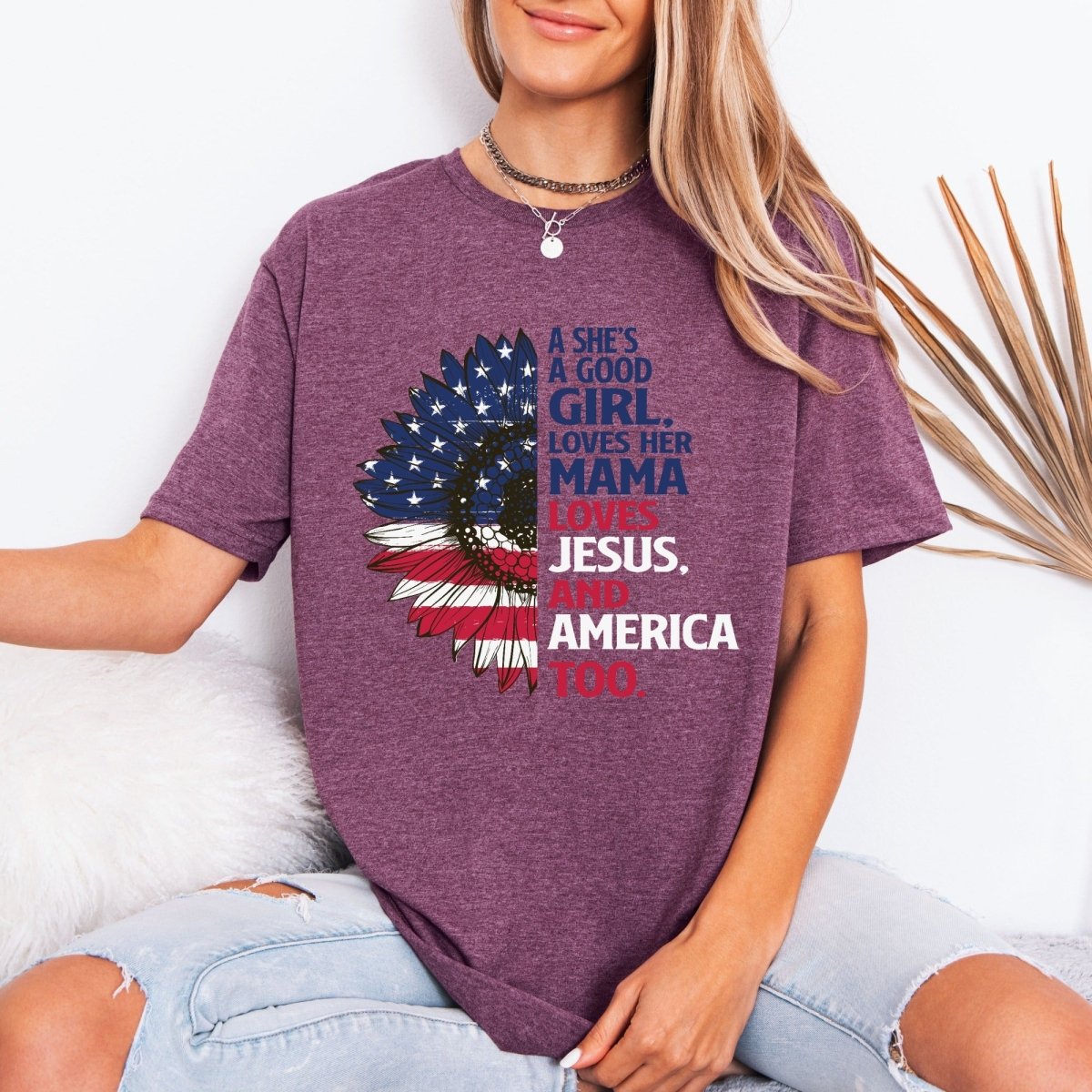 Loves Jesus & America | Patriotic Faith Tee - Luckets.com