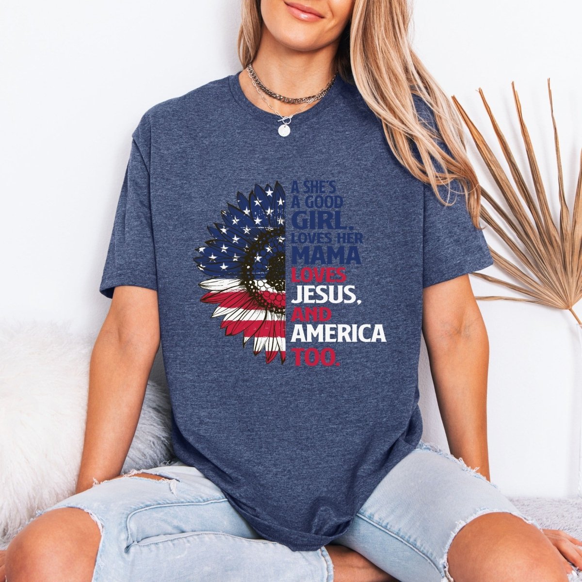 Loves Jesus & America | Patriotic Faith Tee - Luckets.com