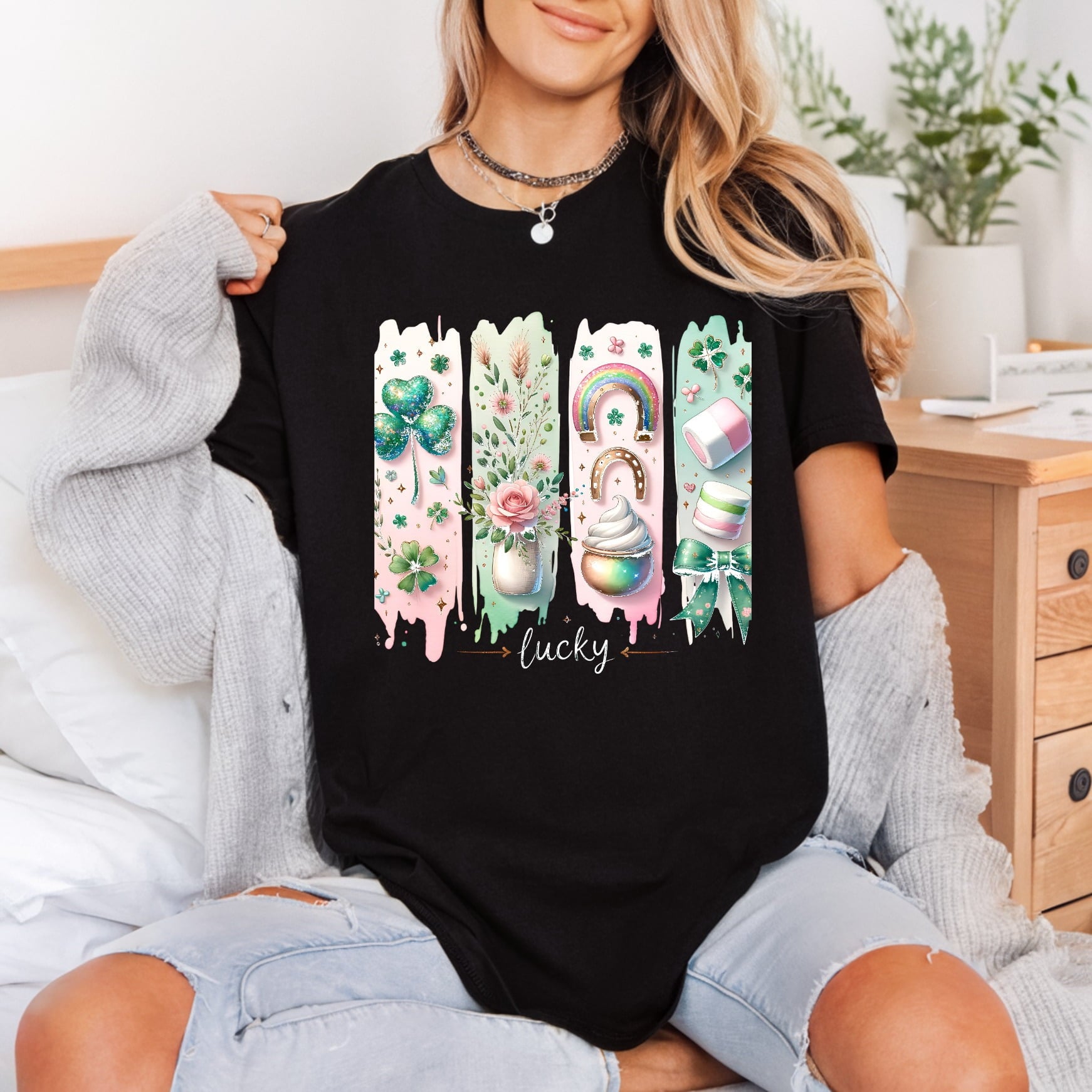 Lucky Charms Floral Dream Spring Aesthetic Ready to Press DTF Transfer for Dtf