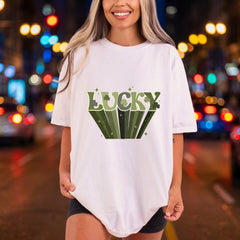 Lucky Retro Green Patrick Vintage Retro Ready to Press DTF Transfer for Dtf
