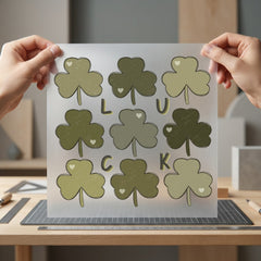 Lucky Shamrock Grunge Patrick Vintage Retro Ready to Press DTF Transfer for Dtf